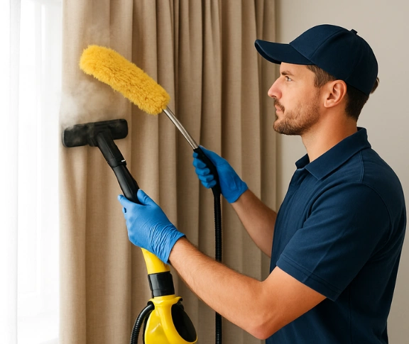 Trusted blind cleaning technician Matty Curtain Cleaning rochedale-south QLD