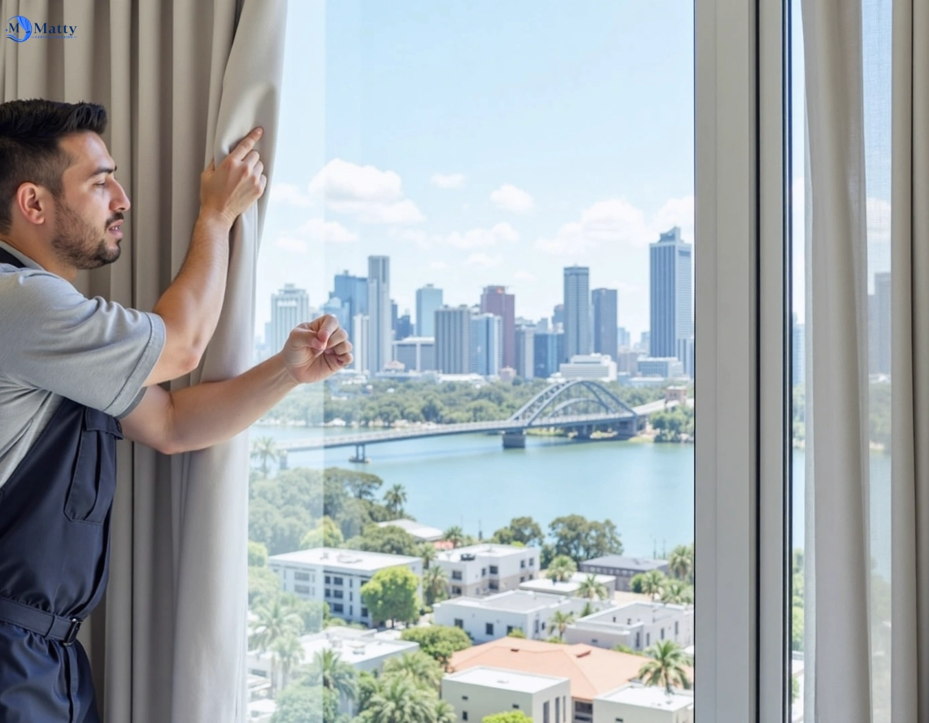 Professional curtain steam cleaning service rochedale-south QLD by Matty Curtain Cleaning