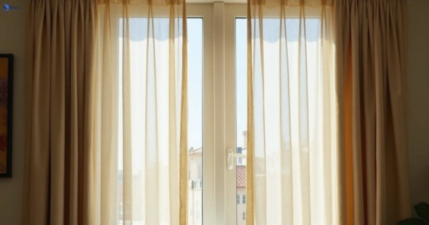 Dusty and dull curtains in rochedale-south before steam cleaning
